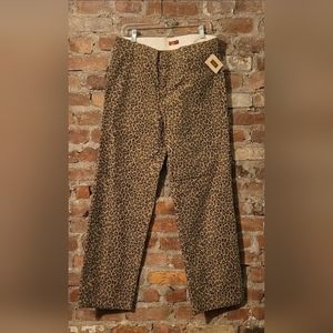 RARE OPENING CEREMONY X DICKIES BRUSHED TWILL CHEETAH PRINT 34 34 NWT FW19 PANTS